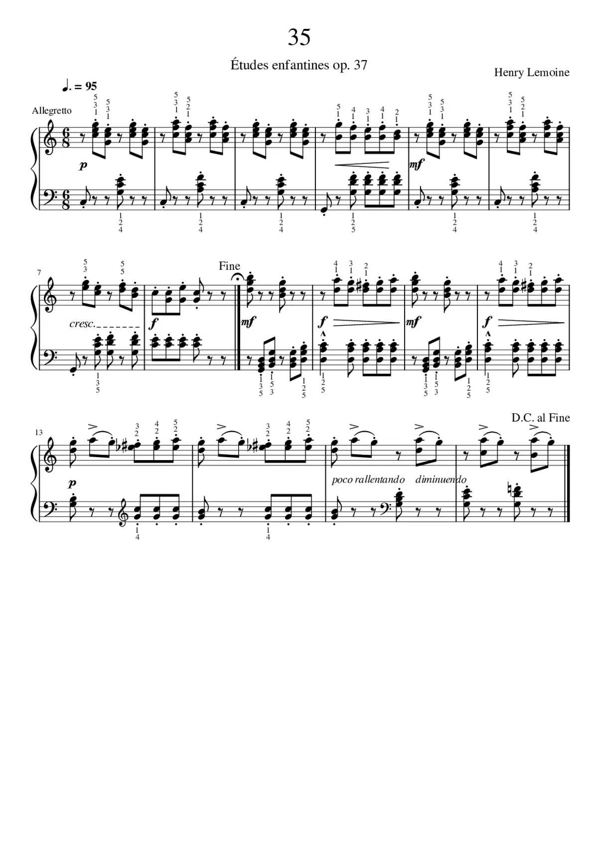 Études enfantines Op.37 - Page 1