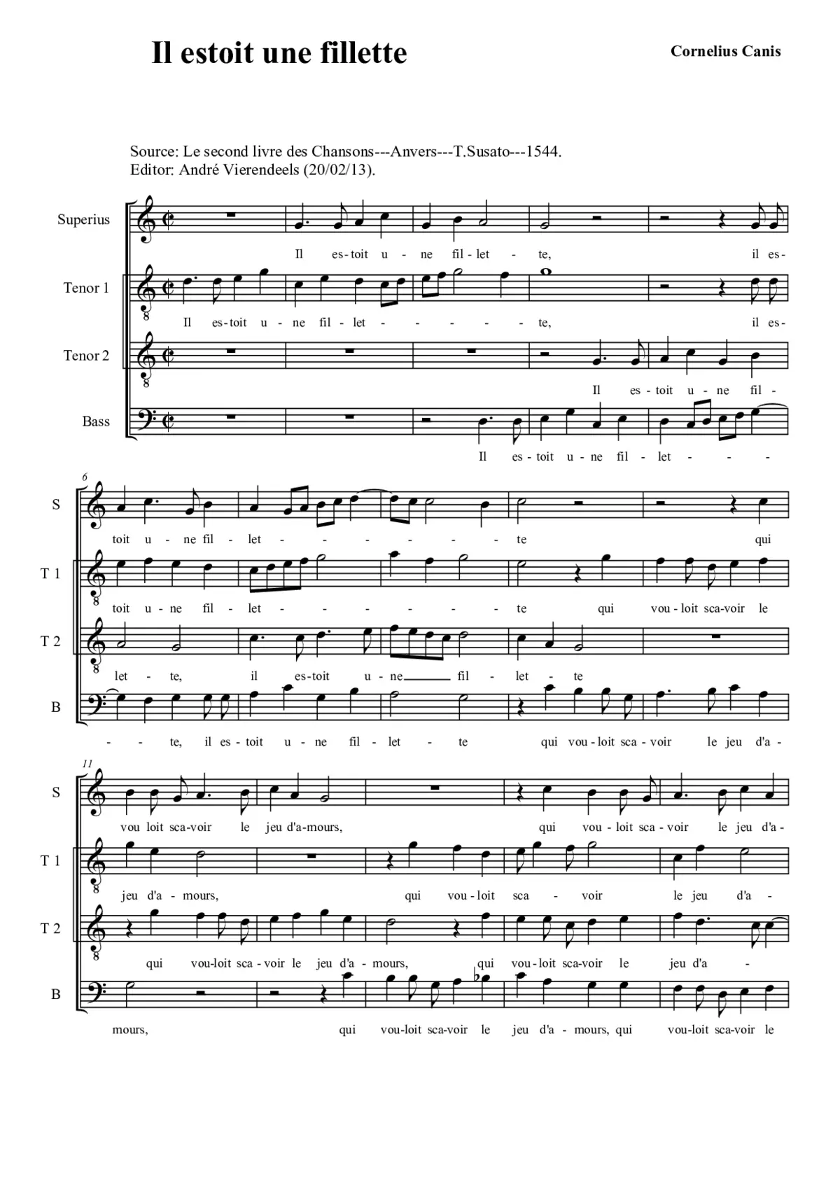 Il estoit une fillette - Page 1