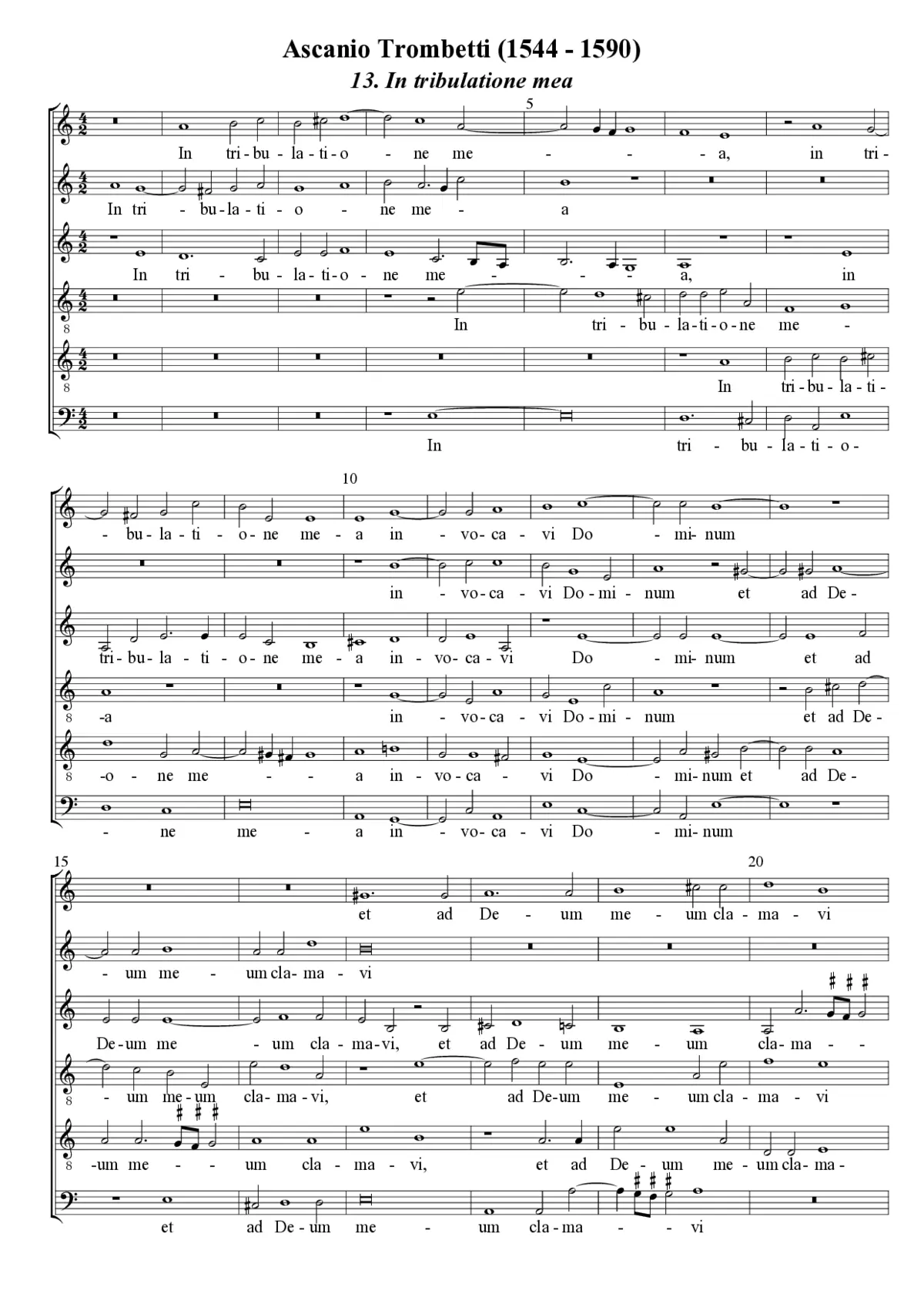 In tribulatione mea - Page 1