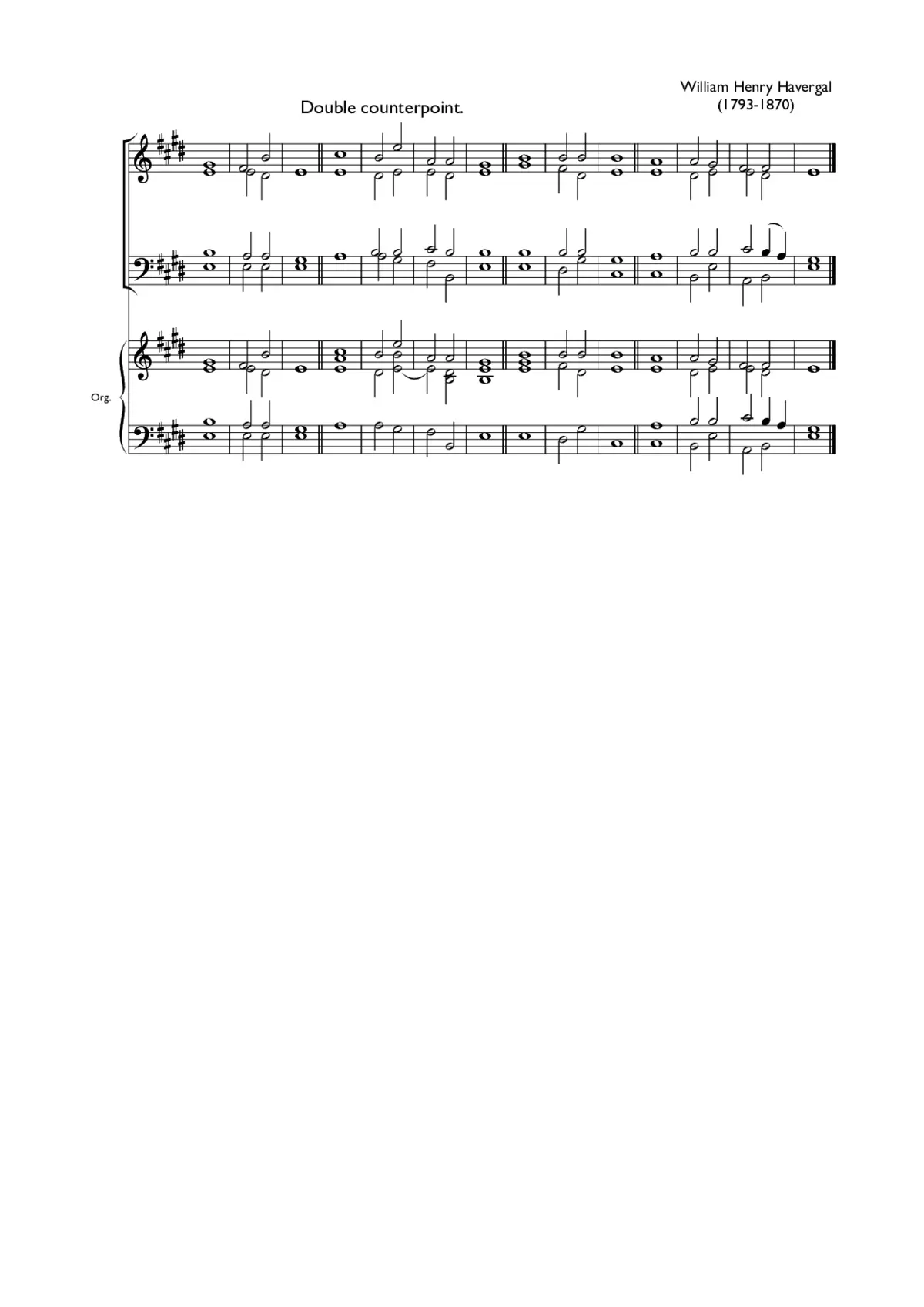 Double chant in E major VIII - Page 1