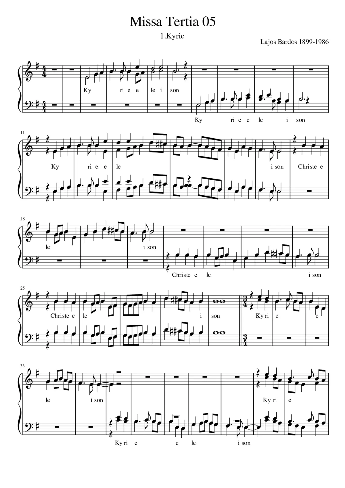 Missa Tertia 1.Kyrie - Page 1