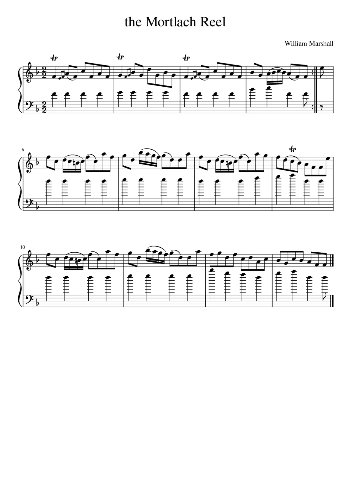 the Mortlach Reel - Page 1