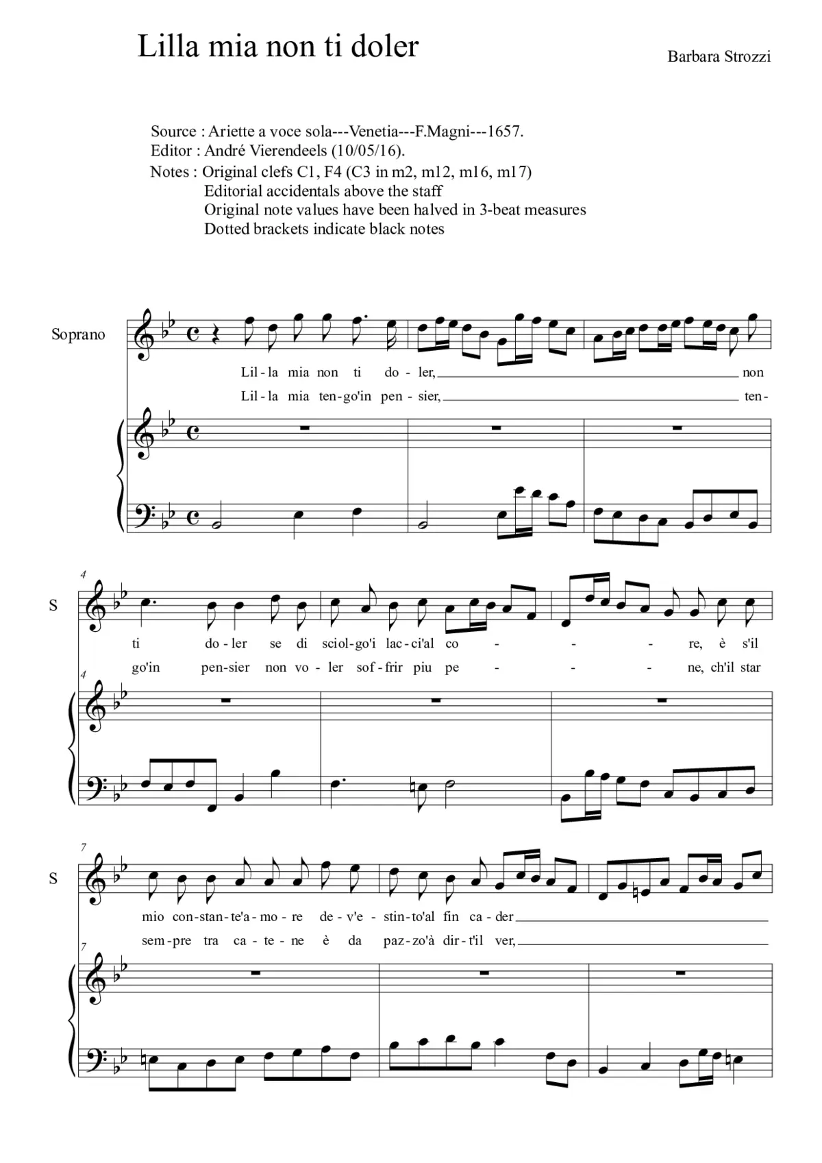 Lilla mia non ti doler - Page 1