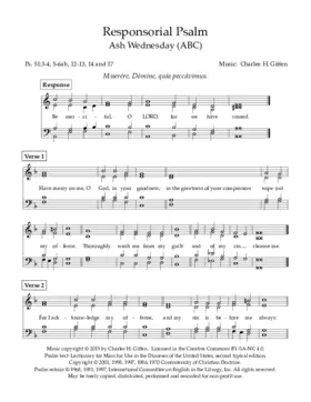 Psalm 51 for Ash Wednesday-ABC
