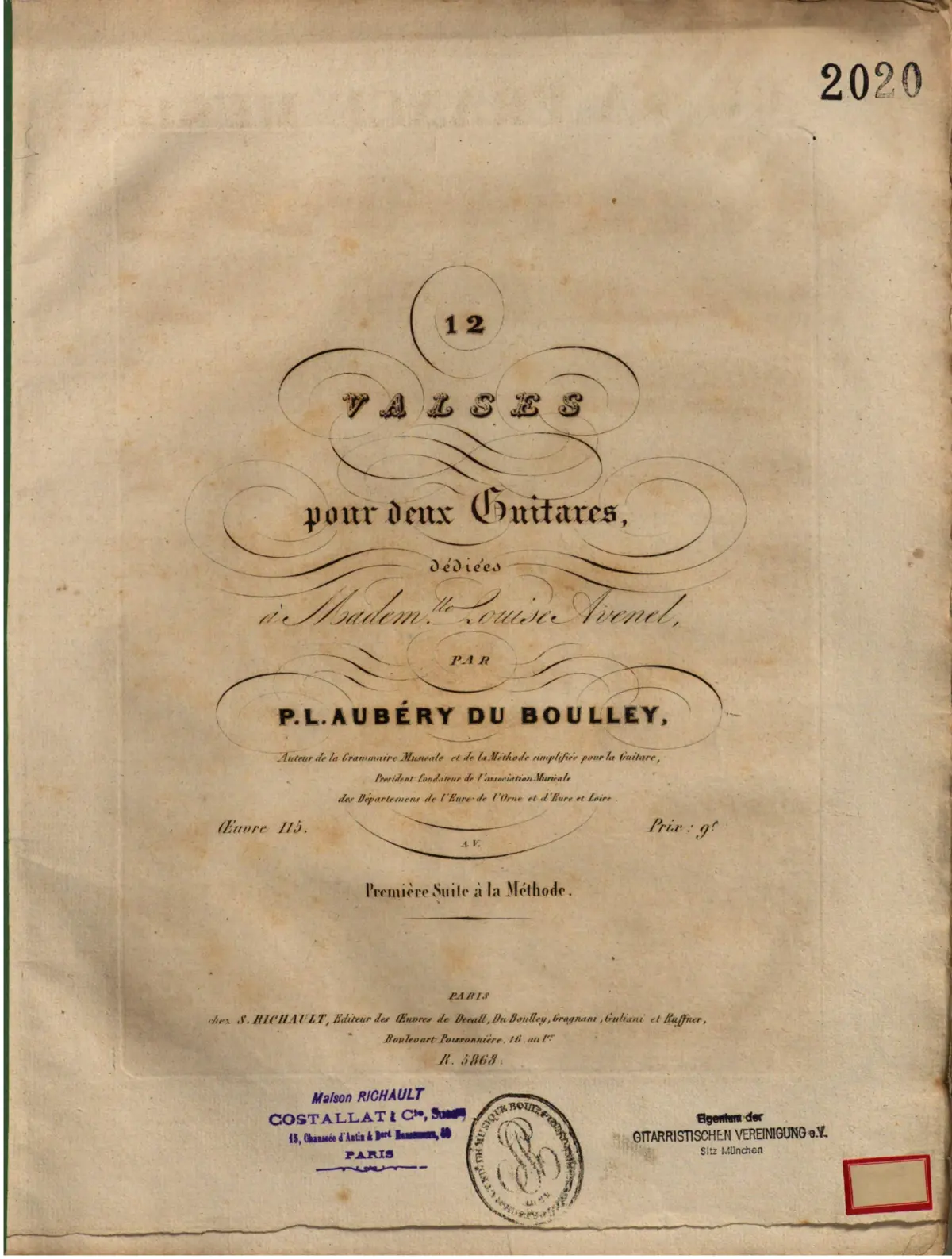 12 Valses pour deux Guitares - Page 1