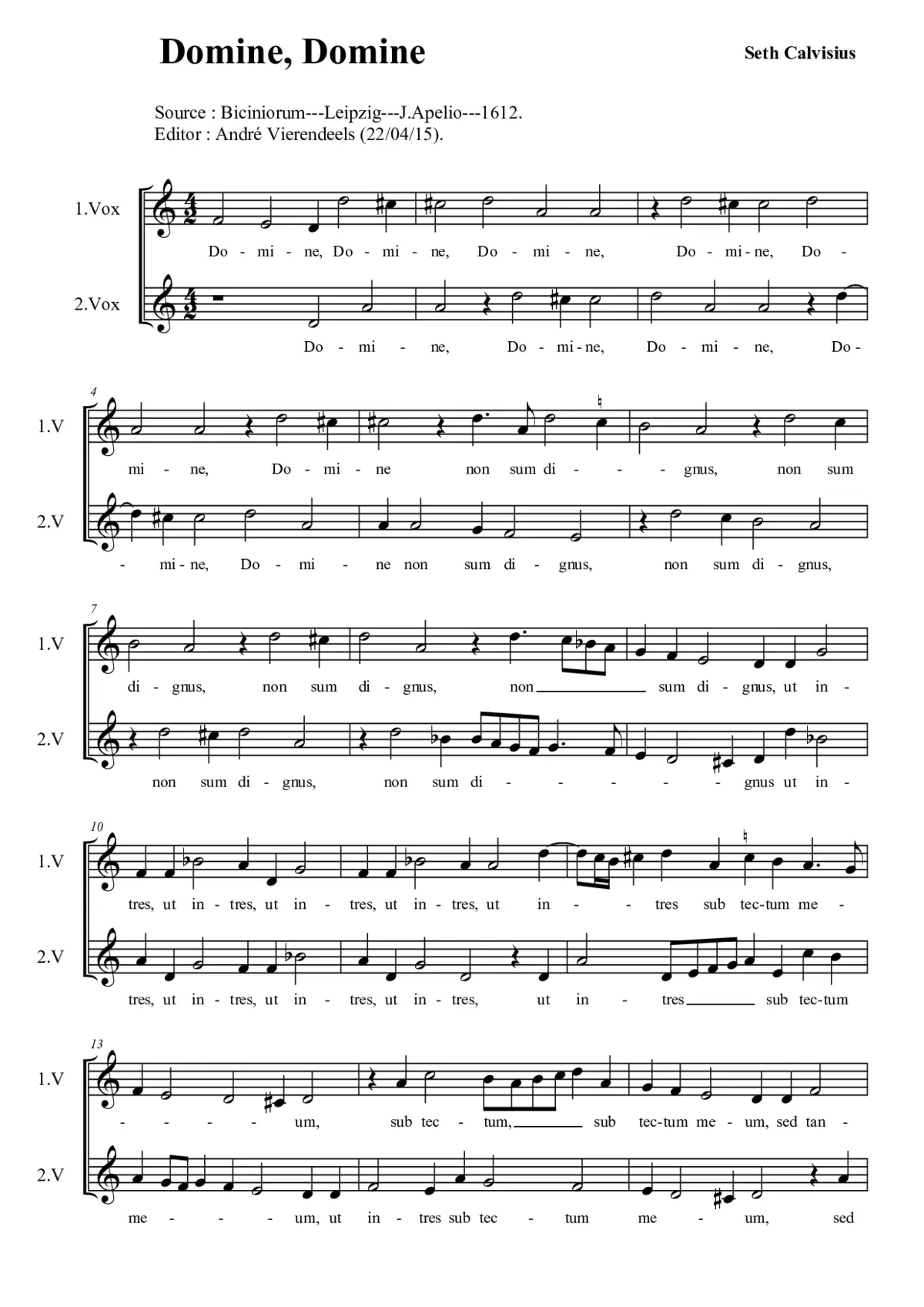 Domine, Domine - Page 1