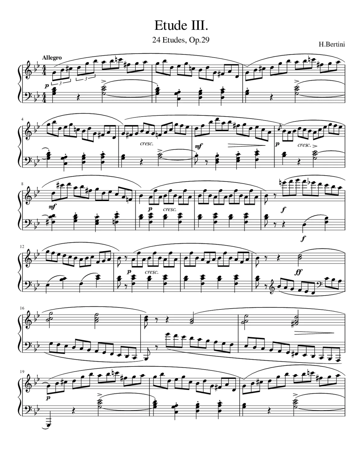 24 Etudes Op.29 - Page 1