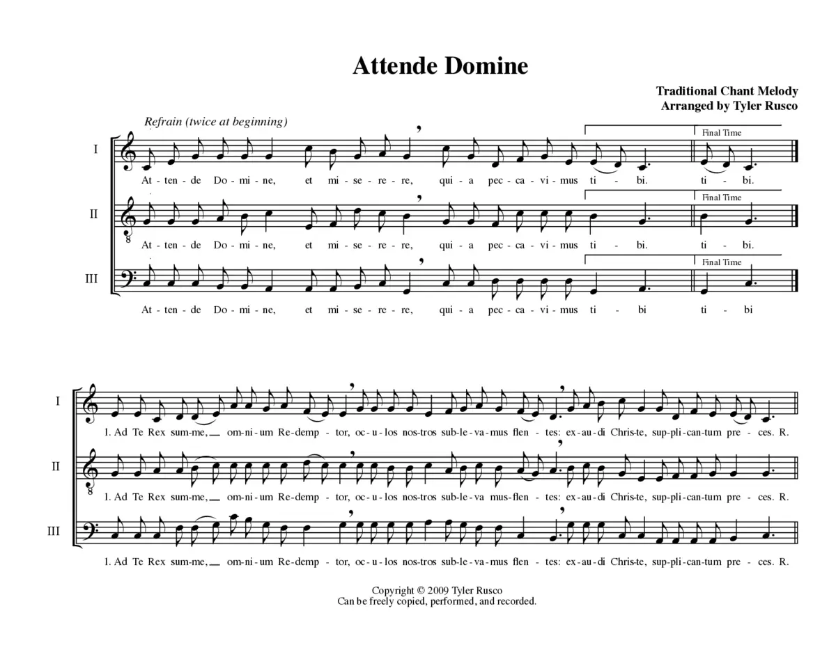Attende Domine - Page 1