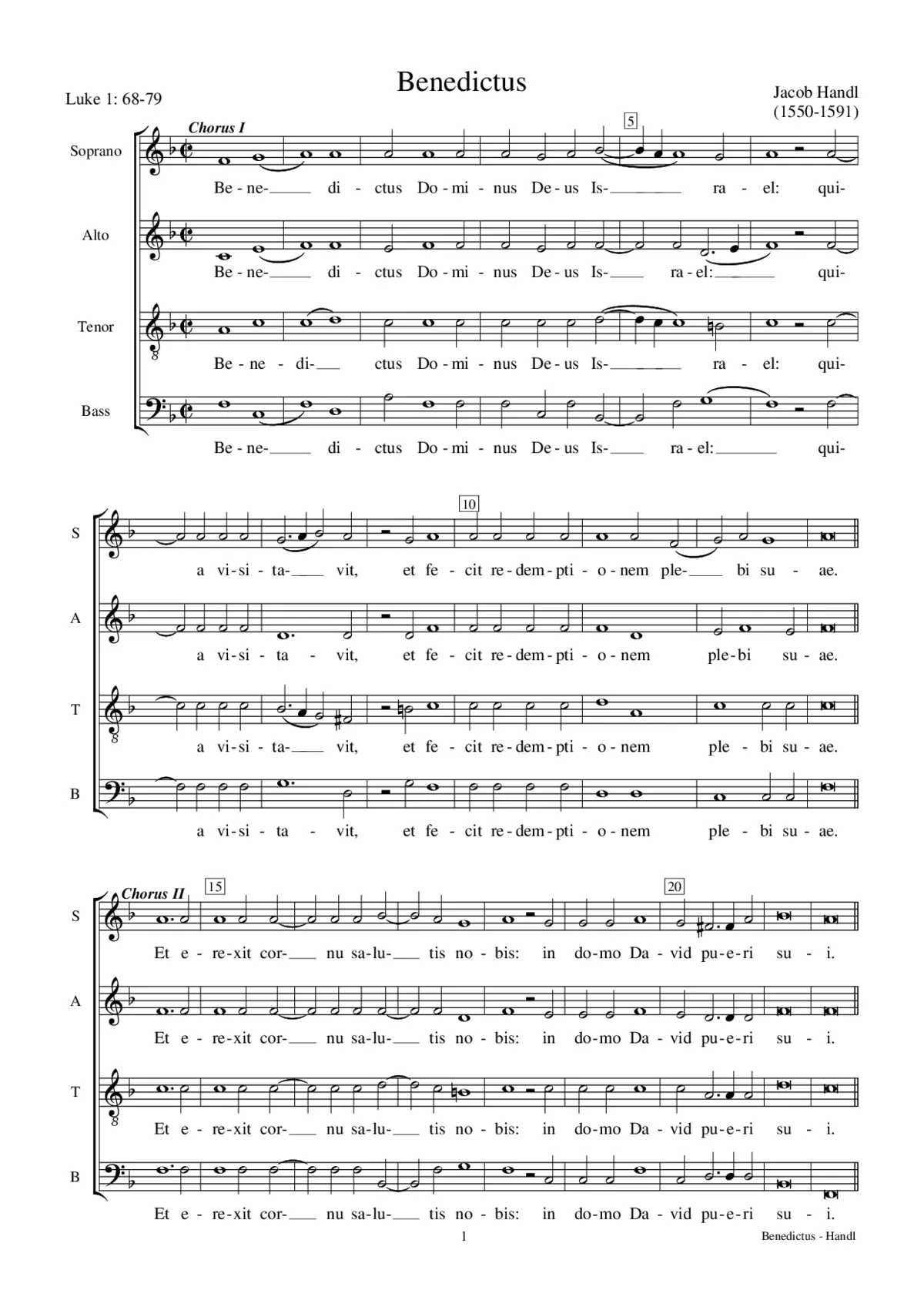 Benedictus Dominus Deus - Page 1