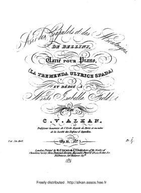 Variations sur un thème de Bellini 'La tremenda ultrice spada' de >I Capuleti e i Montecci< in G