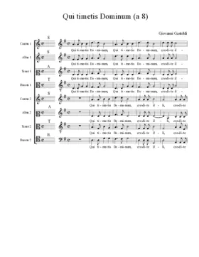 Qui timetis Dominum (a 8)