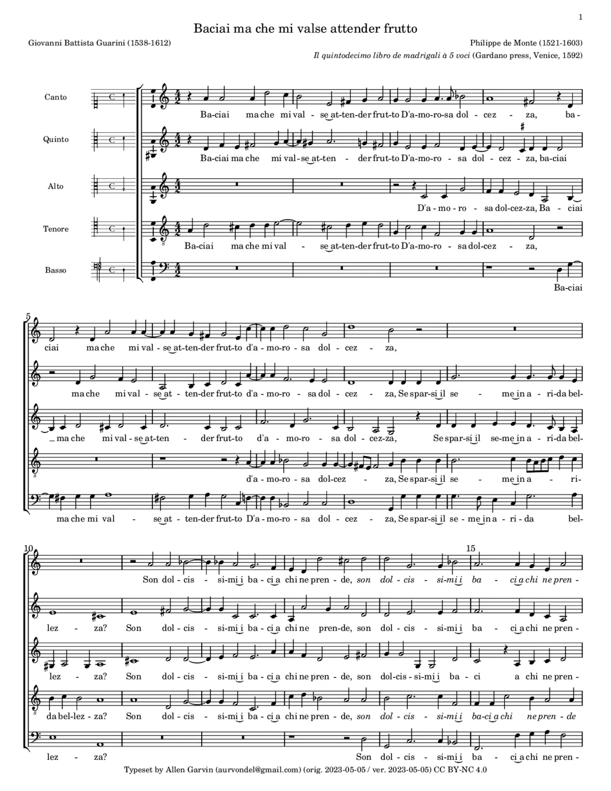 Basciai ma che mi valse - Page 1