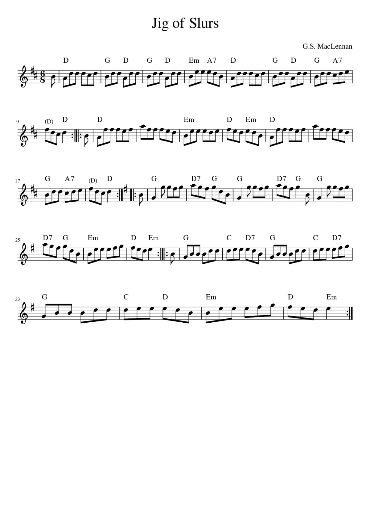 The Jig Of Slurs - Page 1