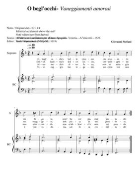 O begl'occhi - Vaneggiamenti amorosi