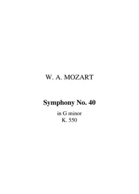 Symphony No.40 in G minor K.550