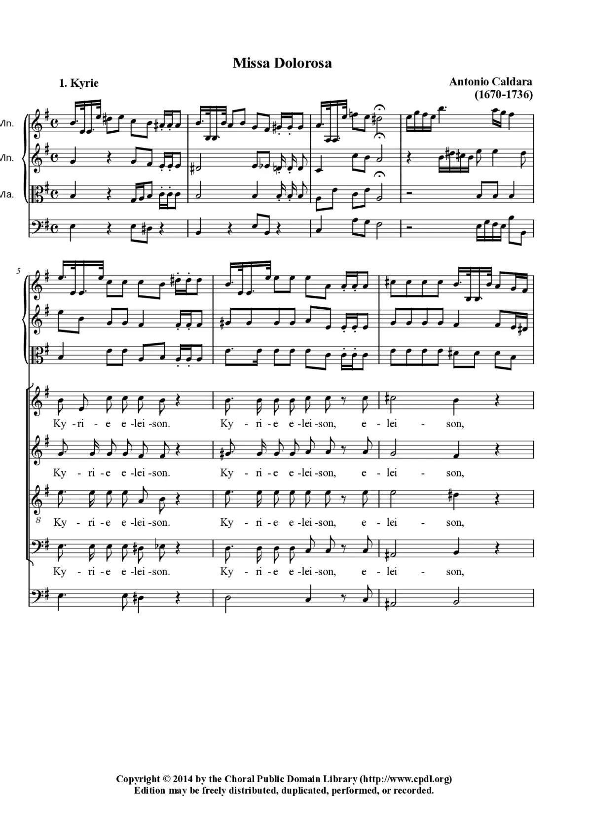 Missa Dolorosa - Page 1