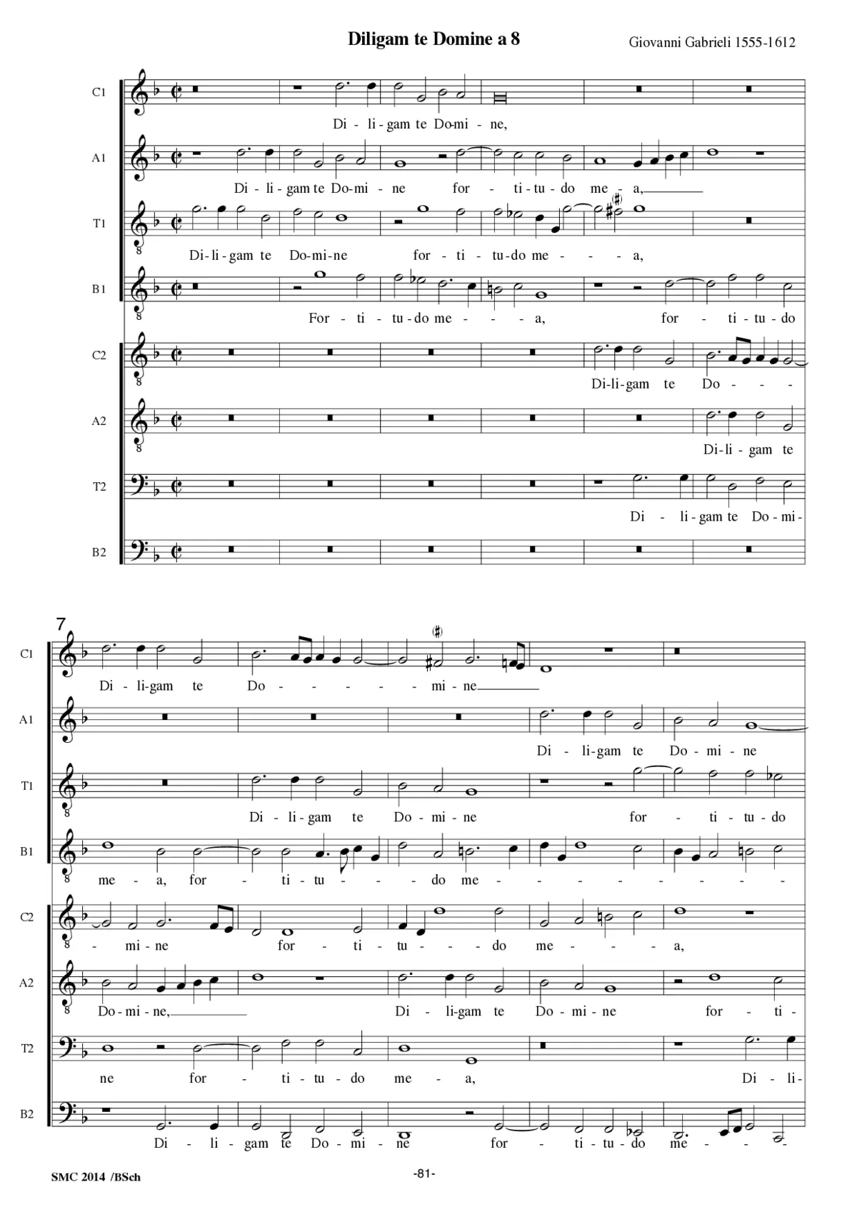 Diligam te, Domine - Page 1