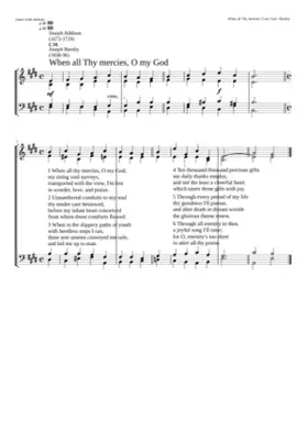 When all thy mercies O my God