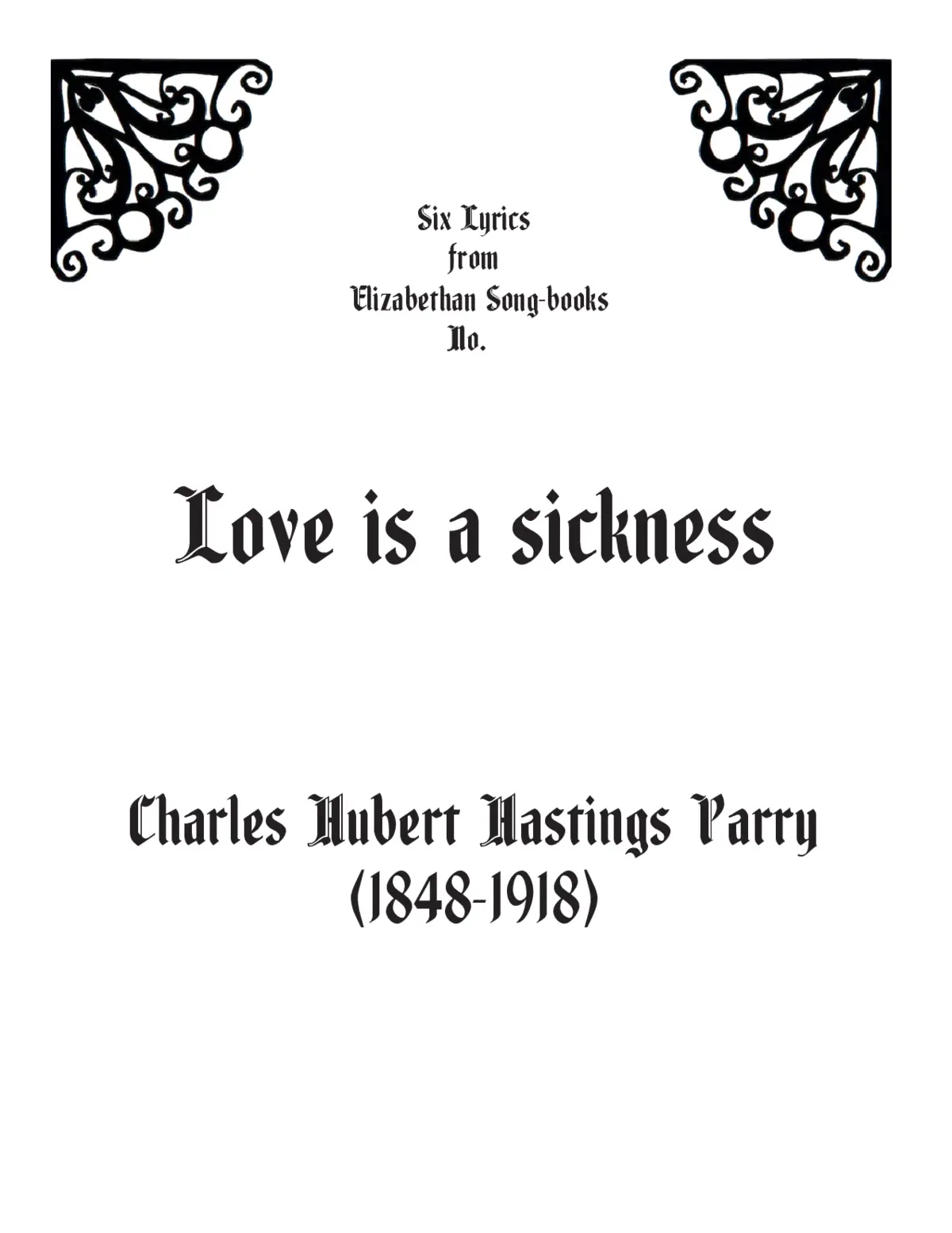 Love is a sickness - Page 1