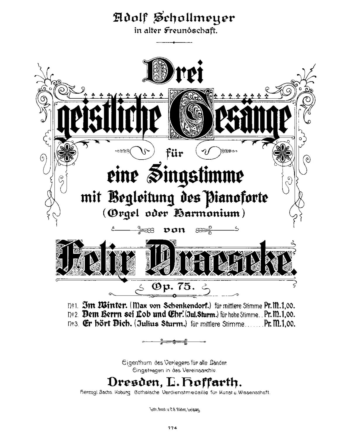 3 Geistliche Gesänge - Page 1