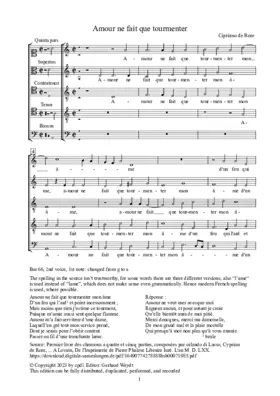 Amour ne fait que tourmenter