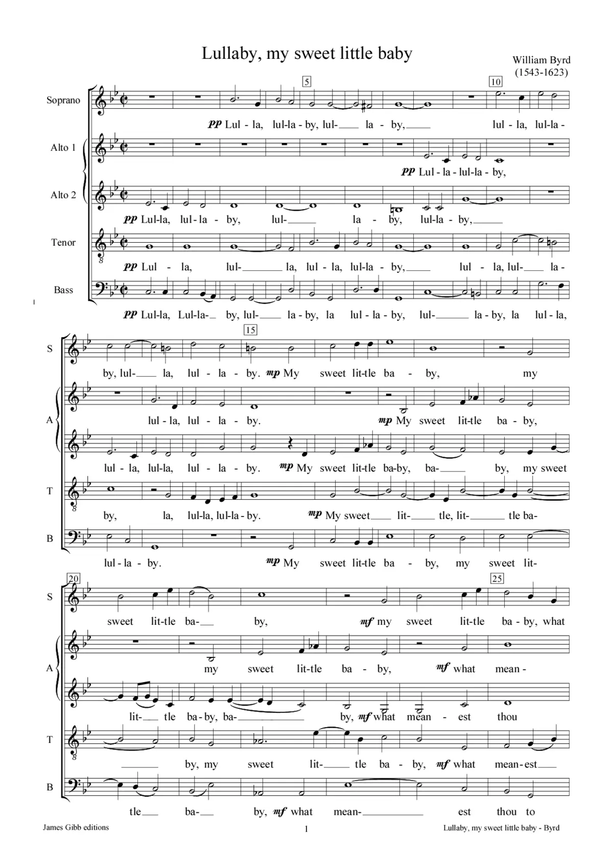 Lulla, lullaby, my sweet little baby - Page 1
