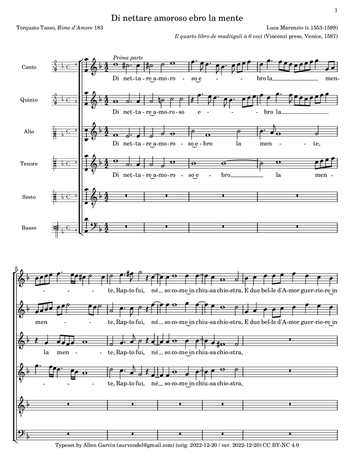 Di nettare amoroso ebro - Page 1