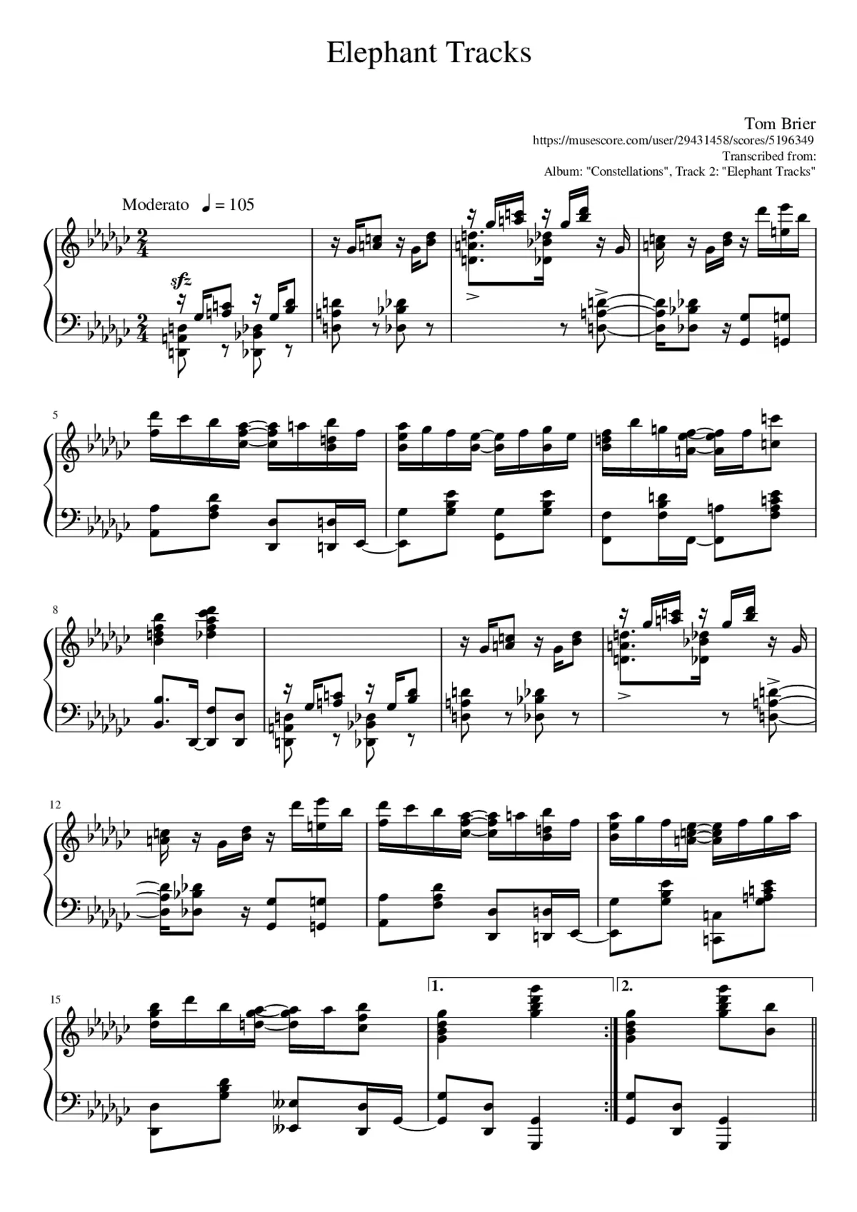 Tom Brier Improvisation - Page 1