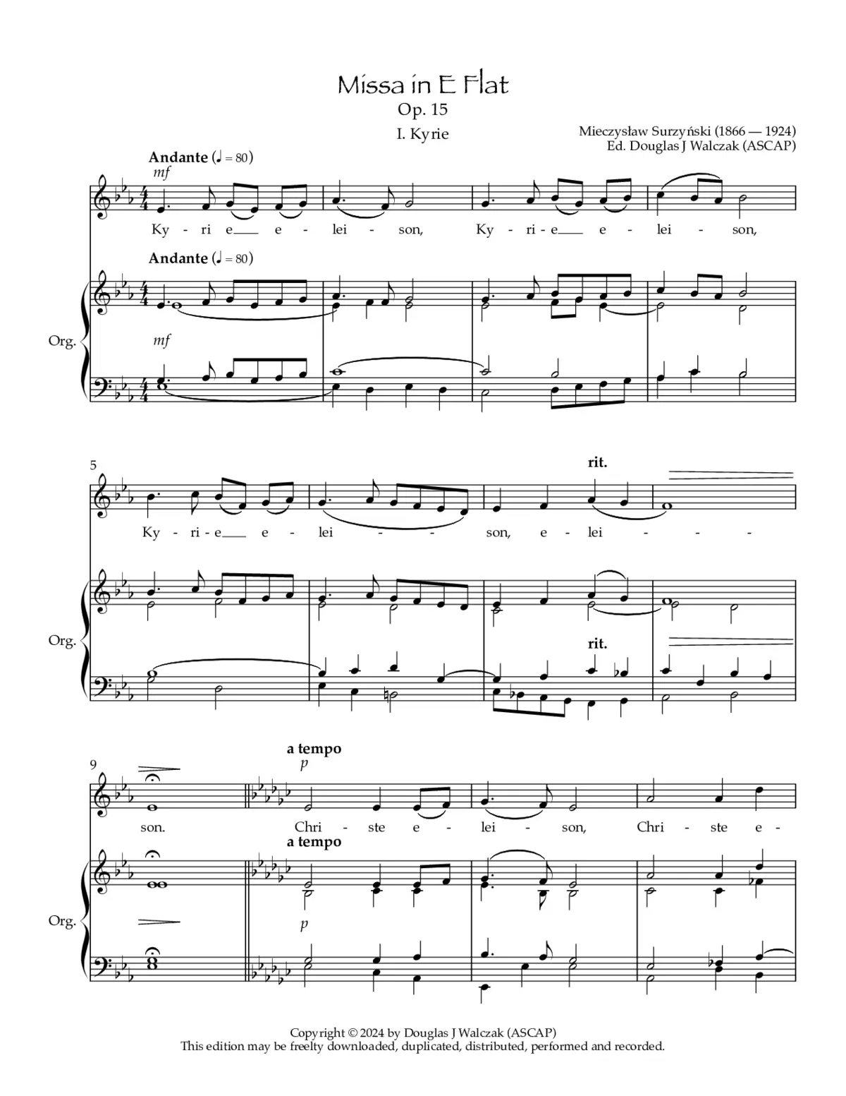 Missa in E Flat Op 15 - Page 1
