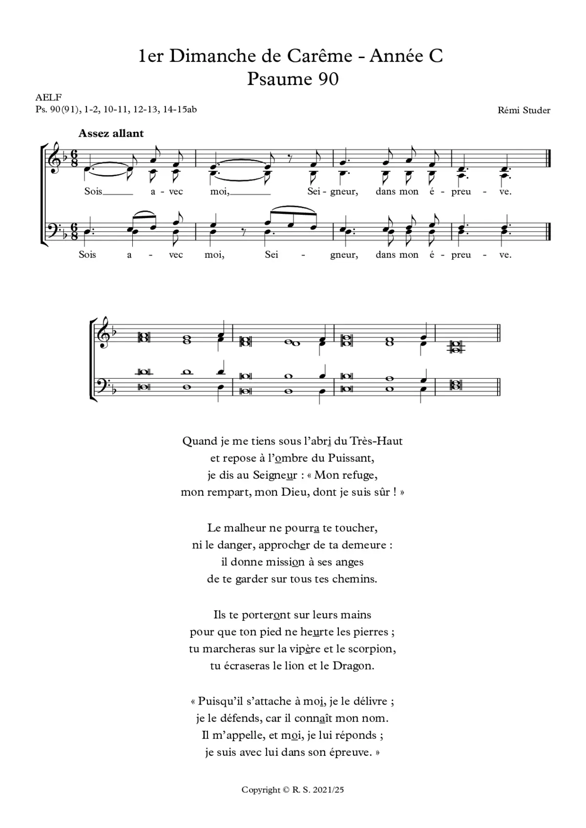 C - Carême 1 : Psaume et Acclamation - Page 1