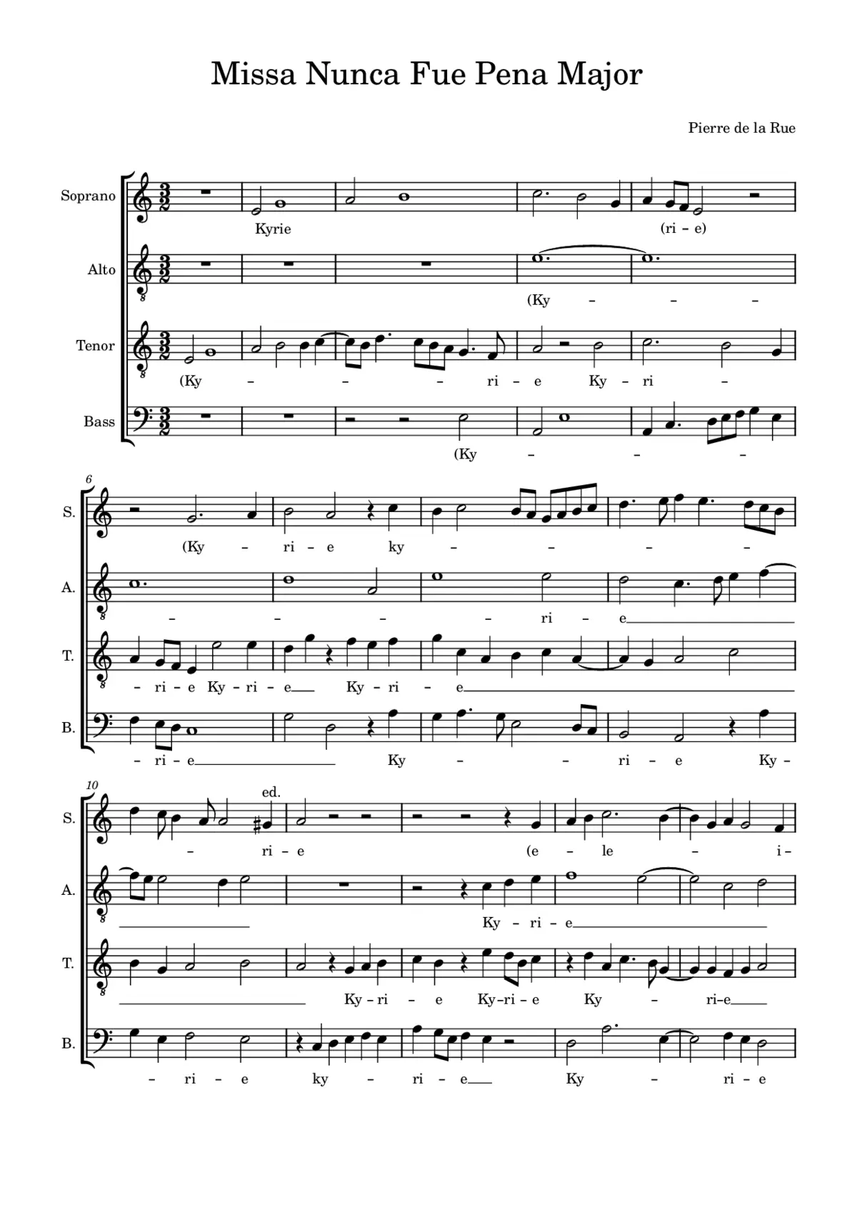Missa Nunca fue pena mayor - Page 1