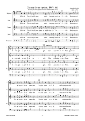 Christe fac ut sapiam, SWV 431