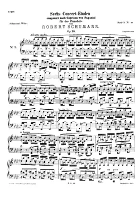 6 Concert Etudes after Paganini Caprices Op.10
