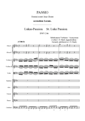 St. Luke Passion, BWV 246
