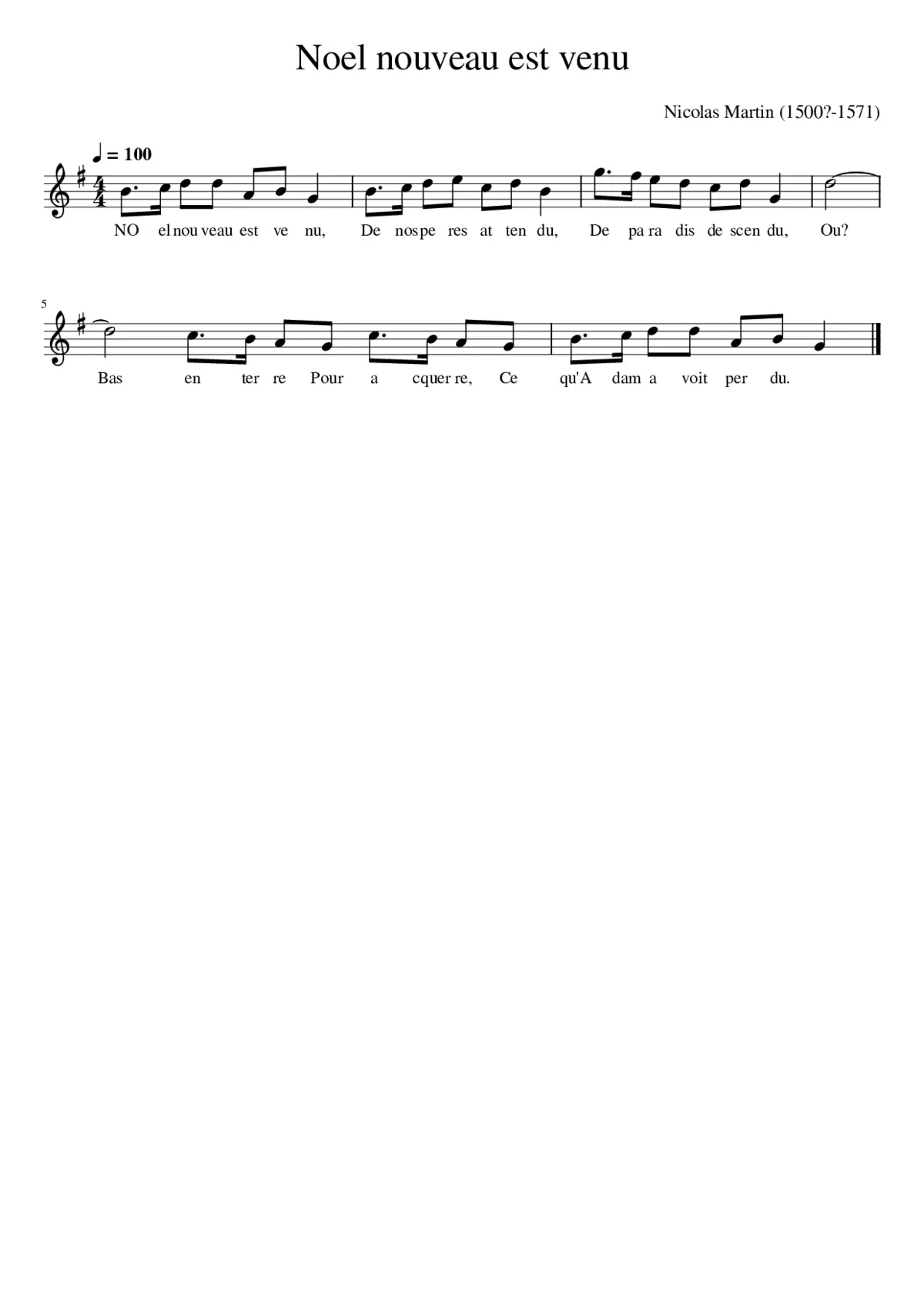 Noel nouveau est venu - Page 1