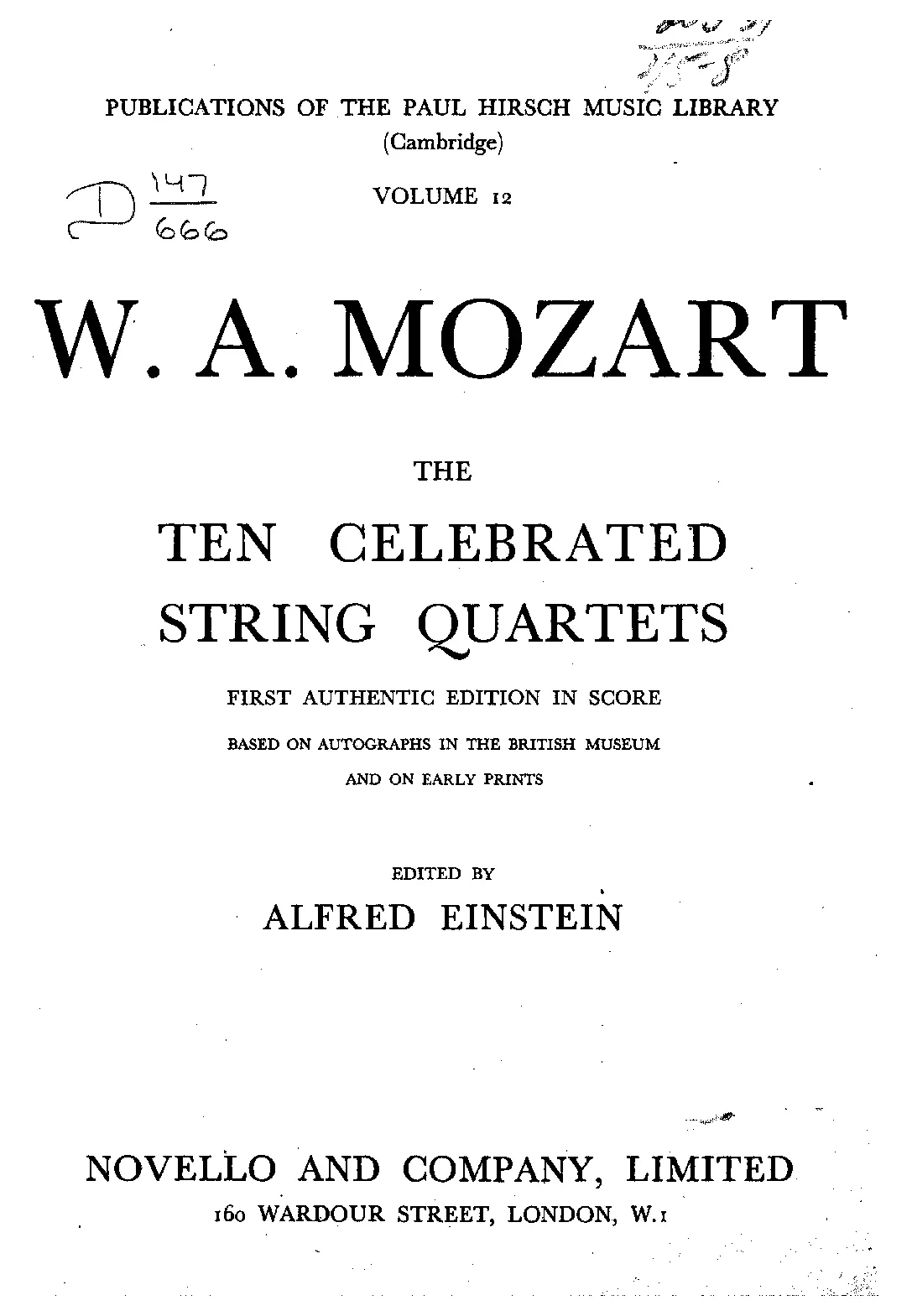 Celebrated String Quartets - Page 1