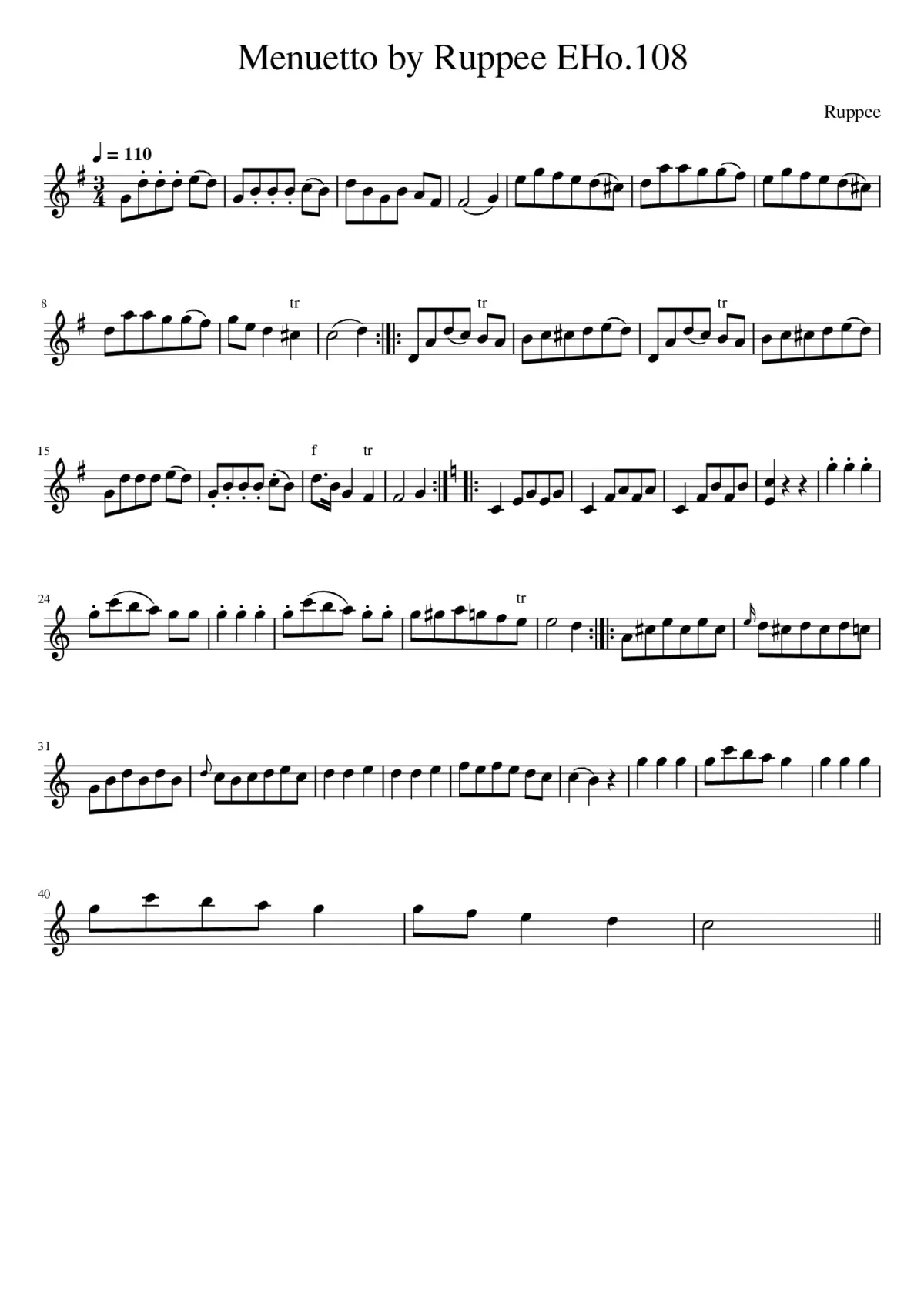 Menuetto by Ruppee EHo.108 - Page 1