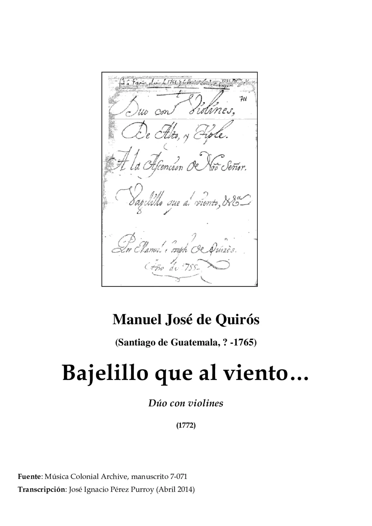 Bajelillo que al viento - Page 1