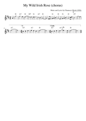 My Wild Irish Rose (chorus)