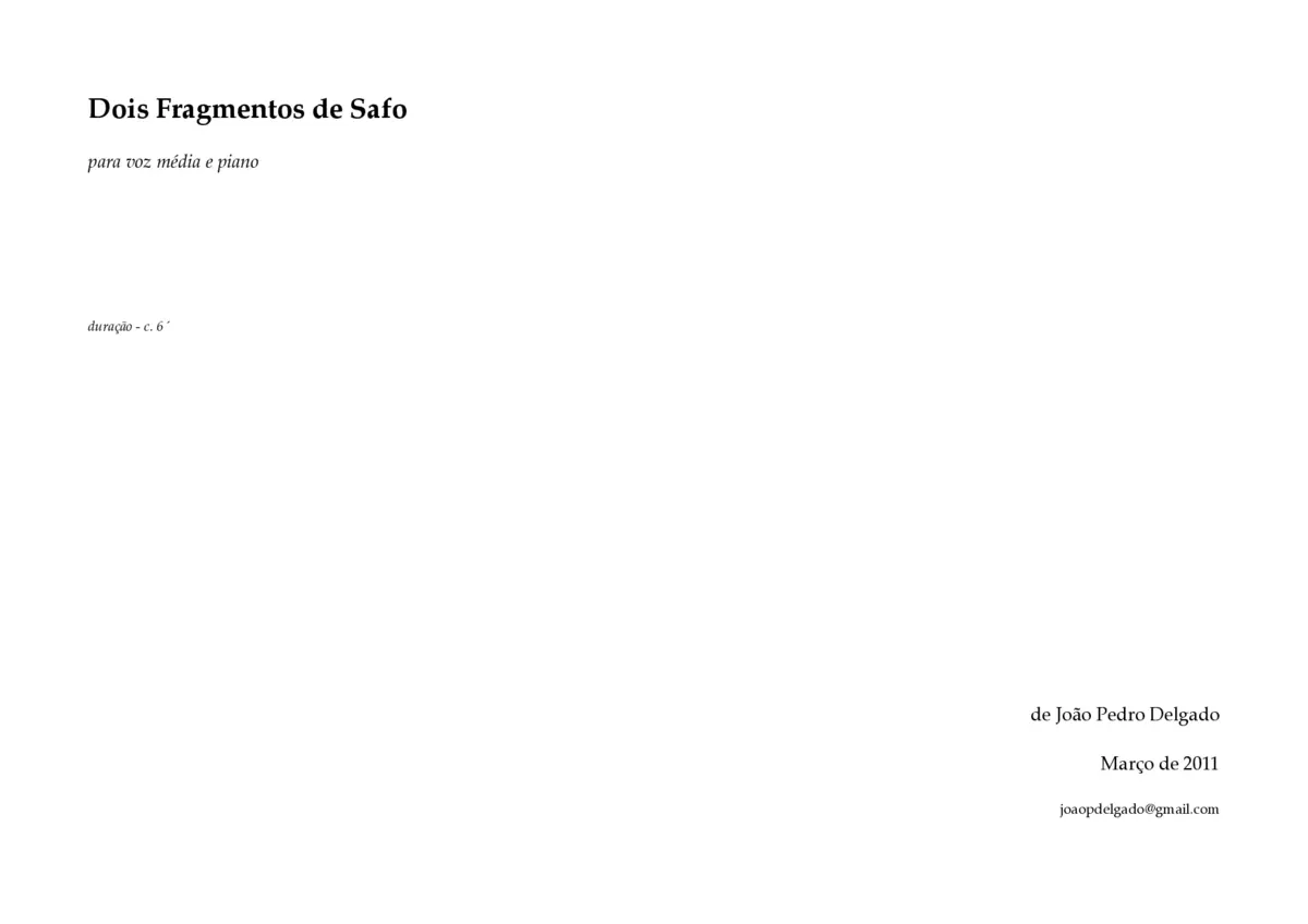 2 Fragmentos de Safo - Page 1