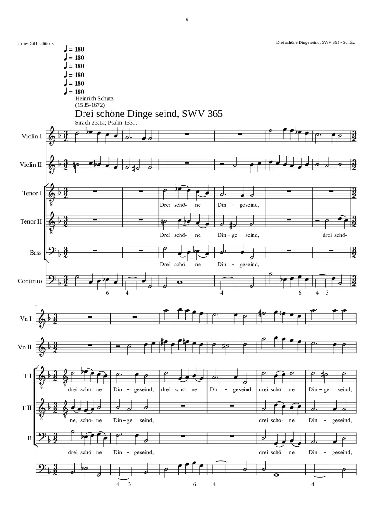 Drei schöne Dinge seind SWV 365 - Page 1