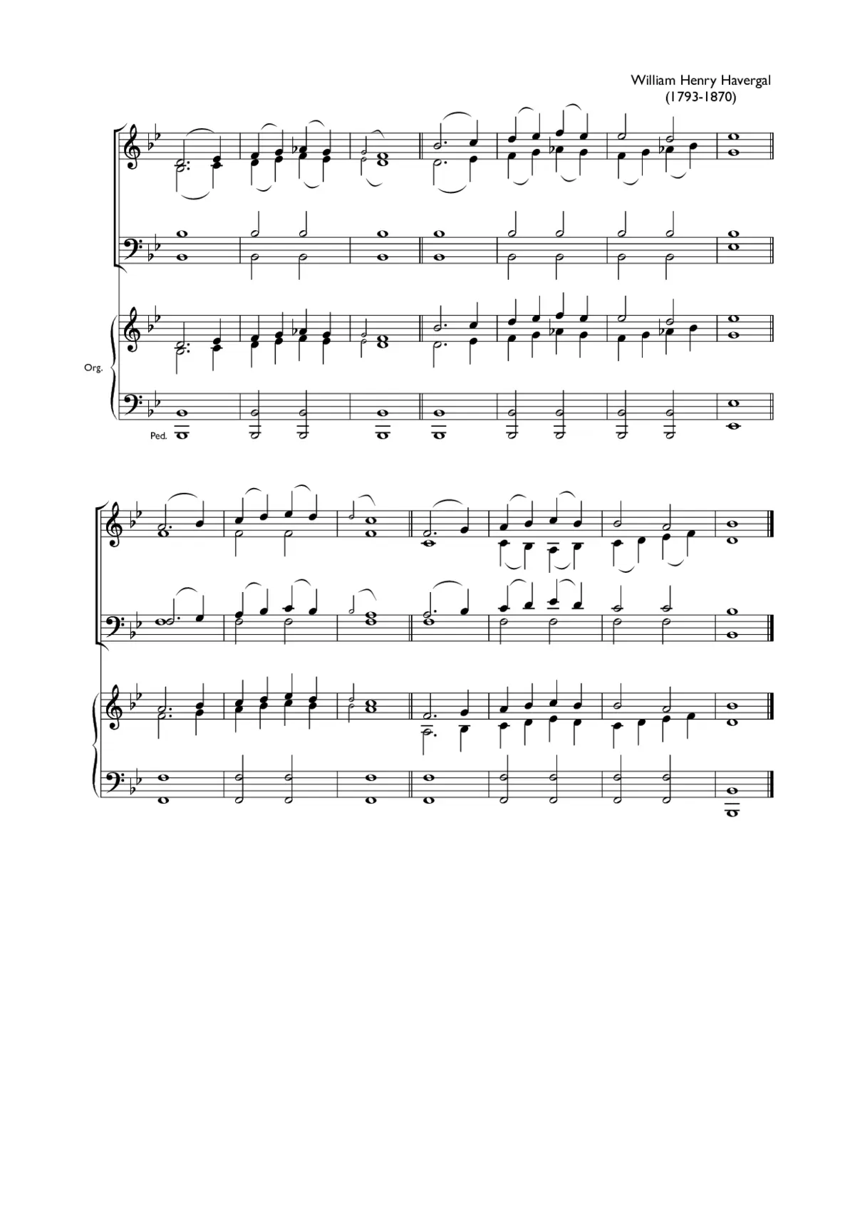 Double chant in B flat major V - Page 1