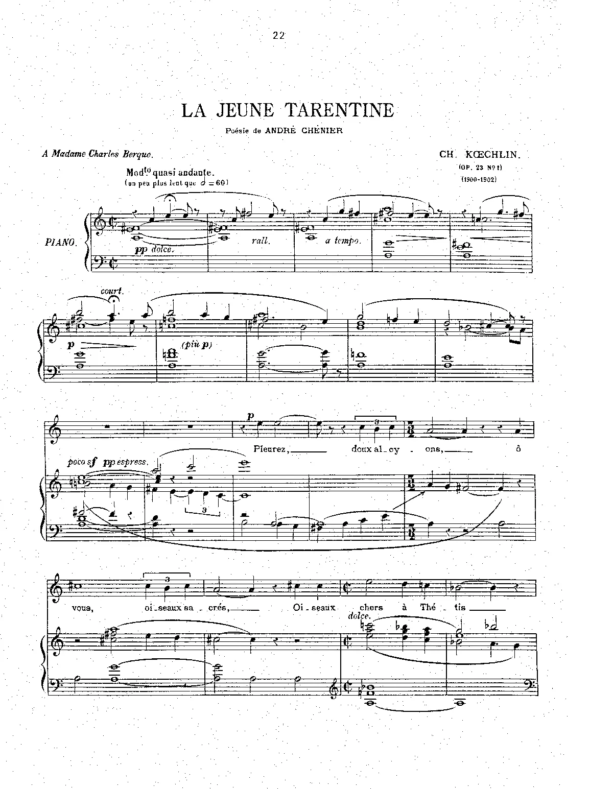 2 Poèmes d'André Chénier - Page 1