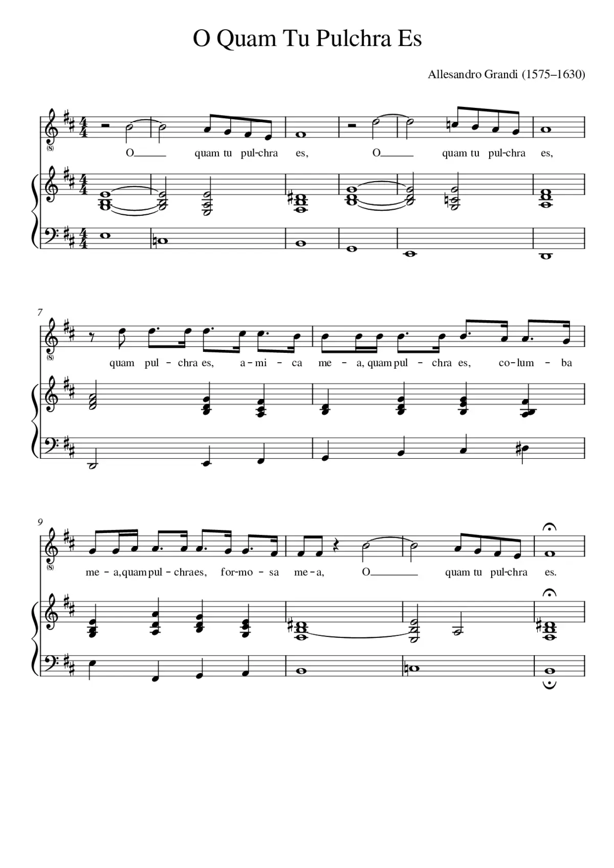 O quam tu pulchra est - Page 1
