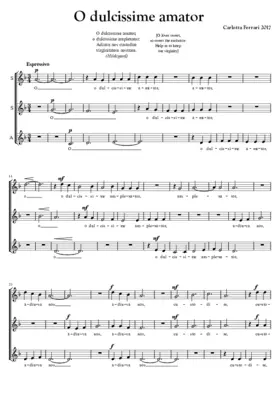 O dulcissime amator