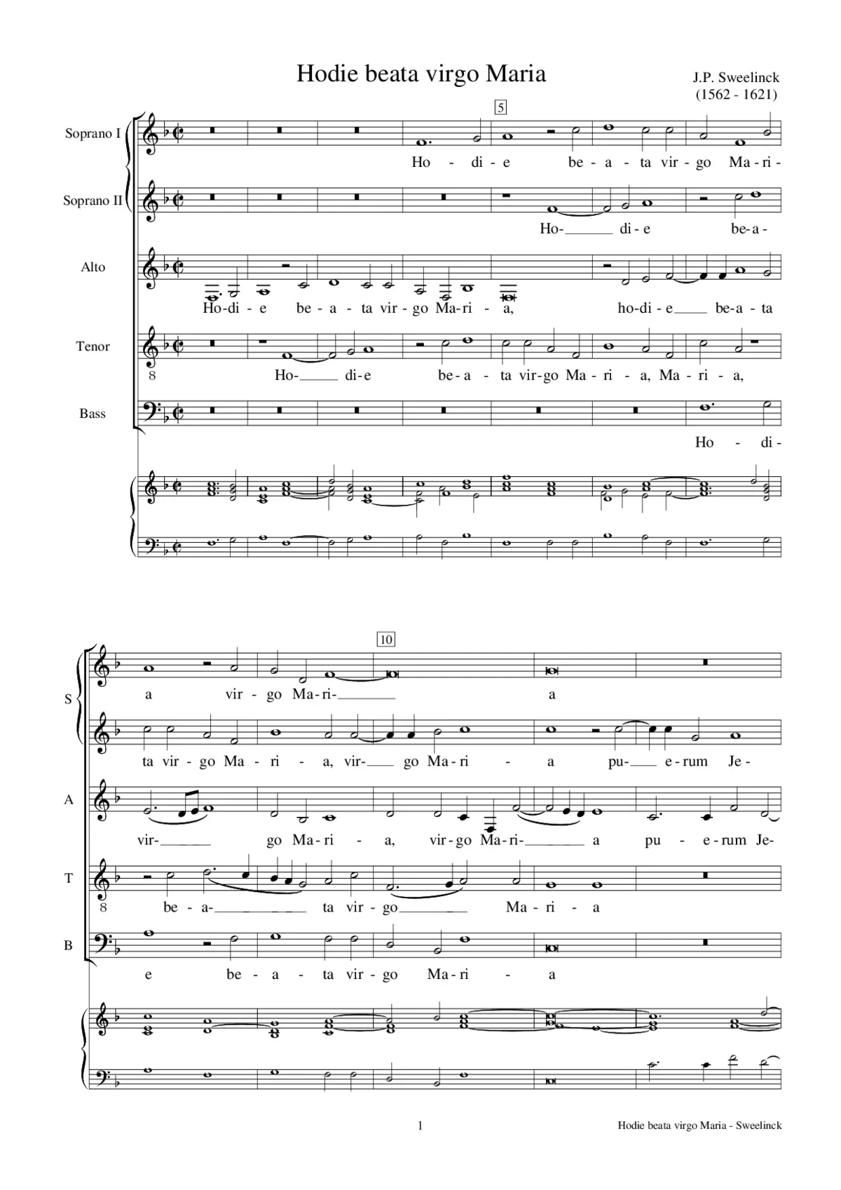 Hodie beata Virgo Maria - Page 1