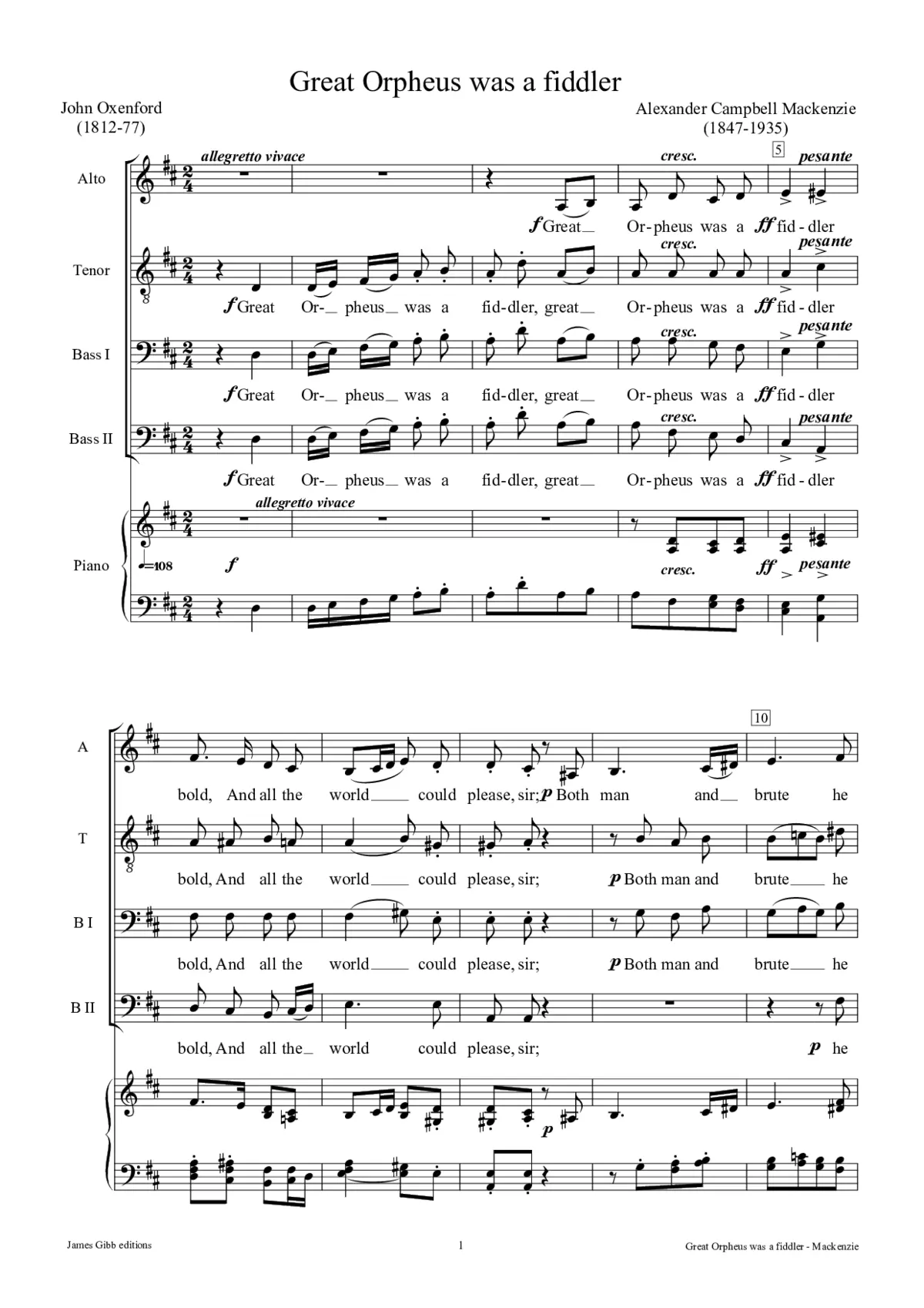 Great Orpheus was a fiddler - Page 1