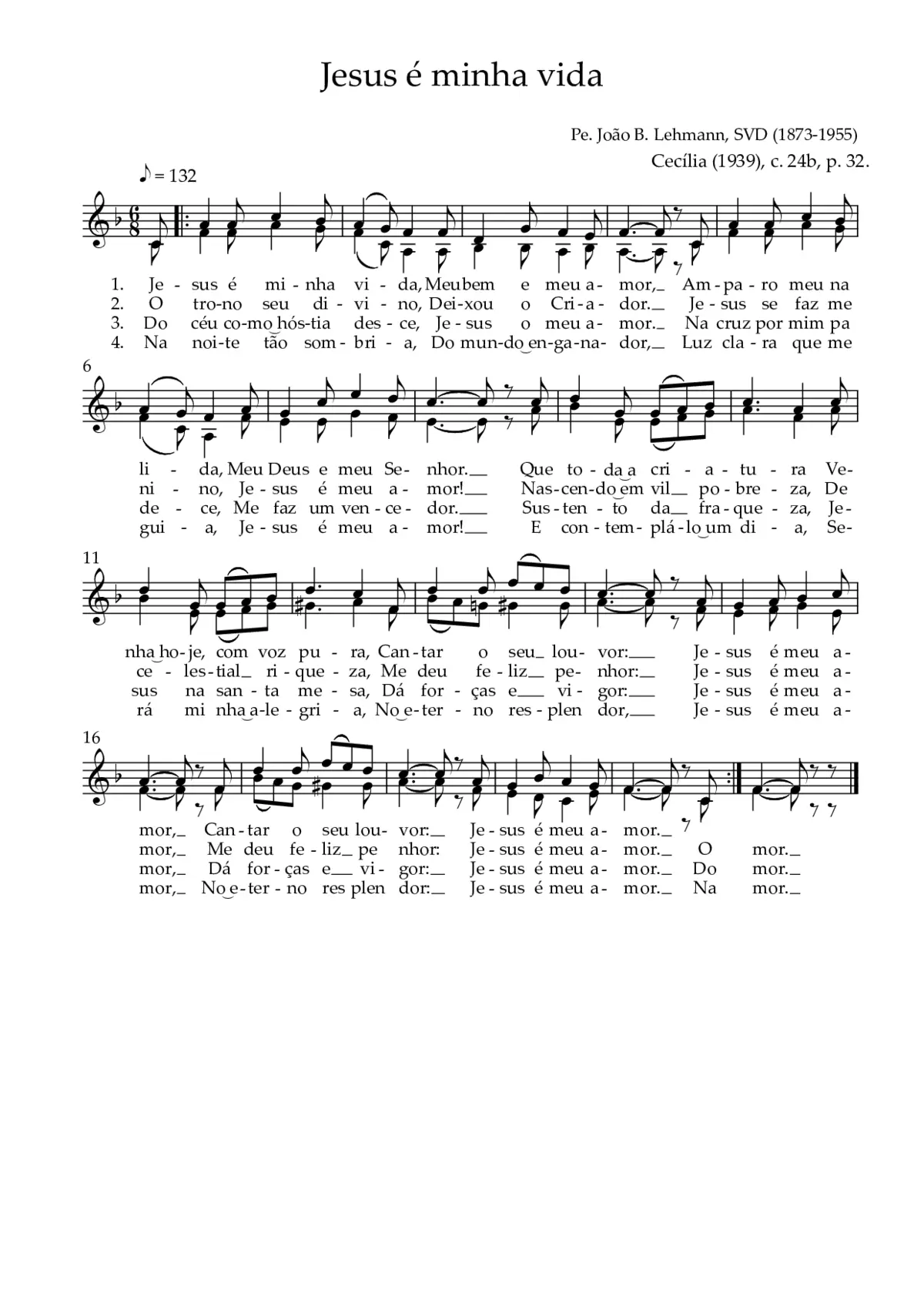 Jesus é minha vida - Page 1