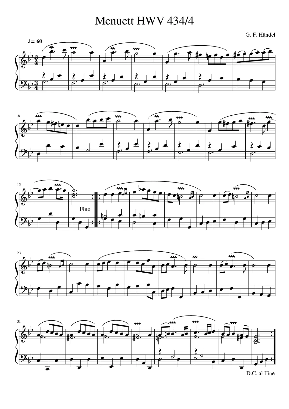 Minuet in G minor - Page 1