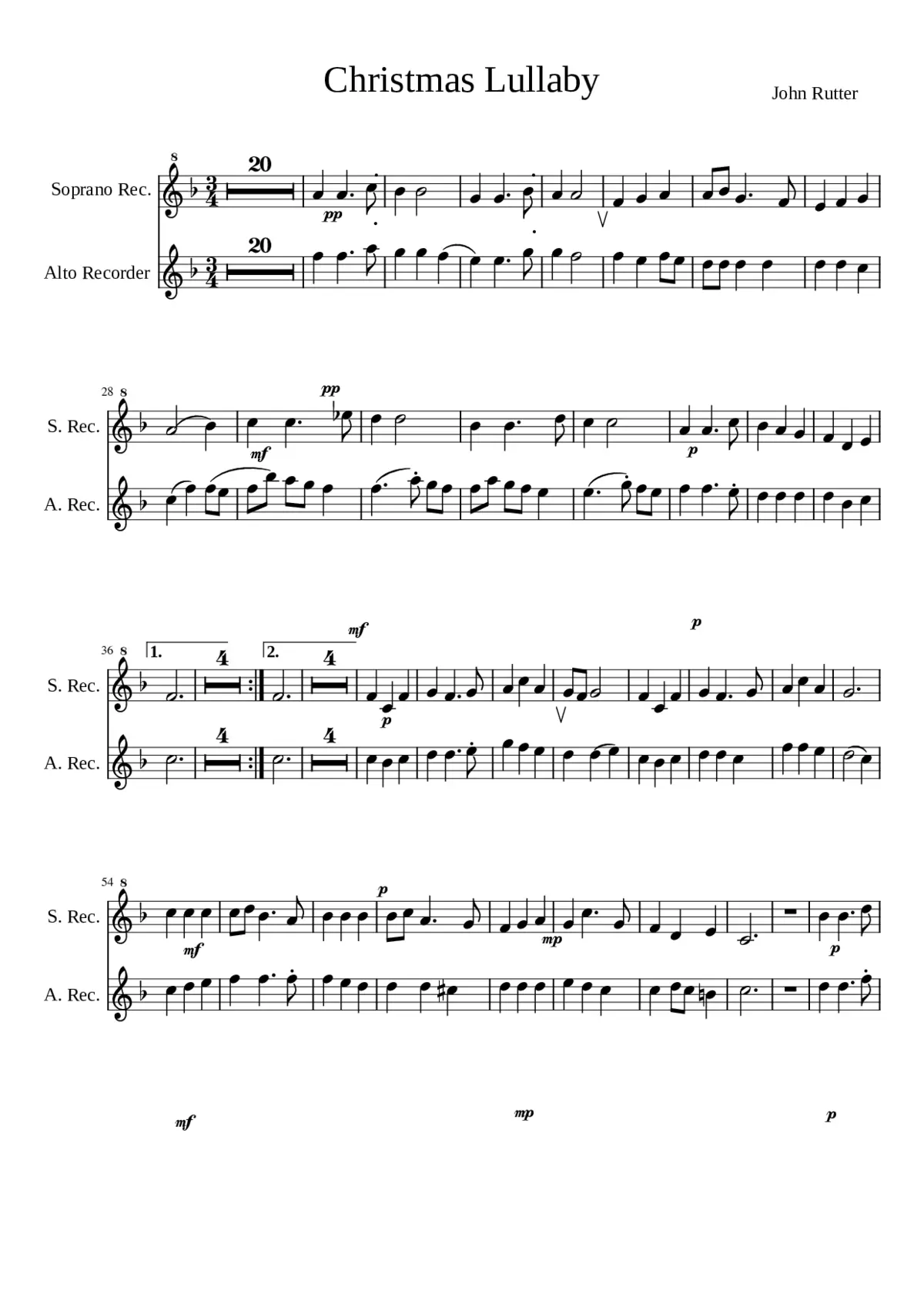 Christmas Lullaby - Page 1
